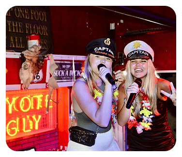 Singing in Coyote Karaoke Magaluf