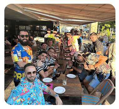Stags at brunch
